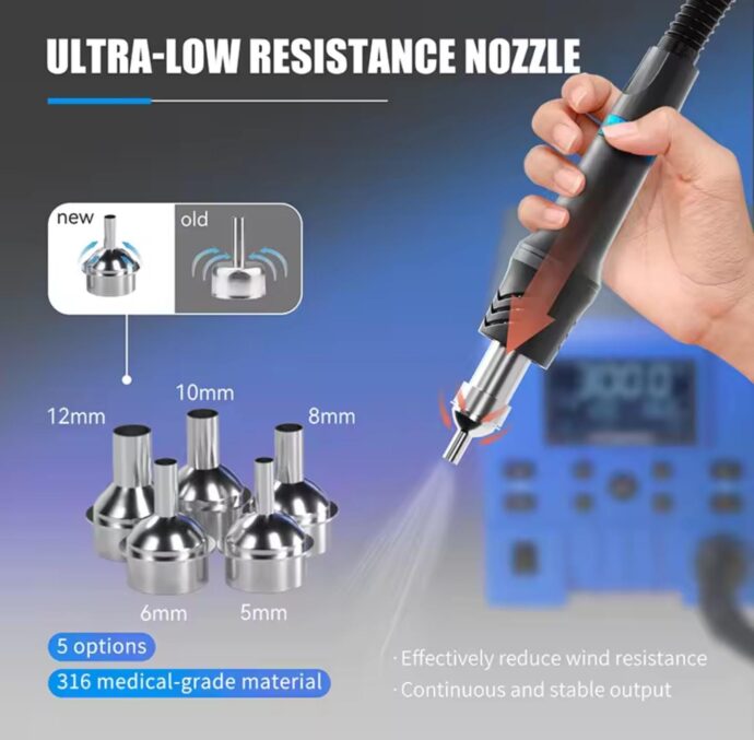 FORWARD BF-01 BLUE FIRE PRECISE TEMPERATURE CONTROL HOT AIR GUN 1300W - Image 6