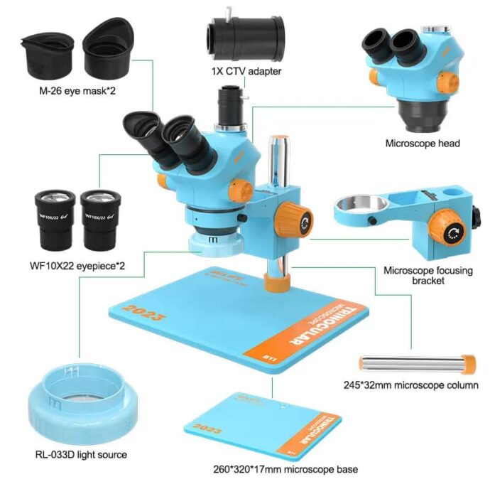 RELIFE RL-M5T-B11 4.0.7-5.0X TRINOCULAR HD MICROSCOPE WITH LARGE SIZE - Image 9