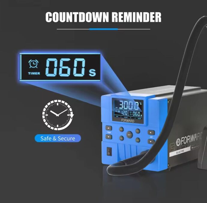 FORWARD BF-01 BLUE FIRE PRECISE TEMPERATURE CONTROL HOT AIR GUN 1300W - Image 5