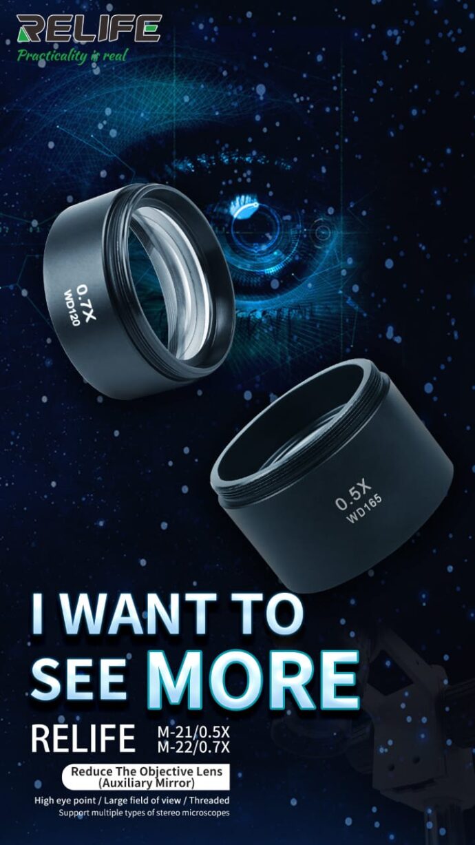 RELIFE LENS MICROSCOPE M-21 0.5X M-22 0,7X - Image 2