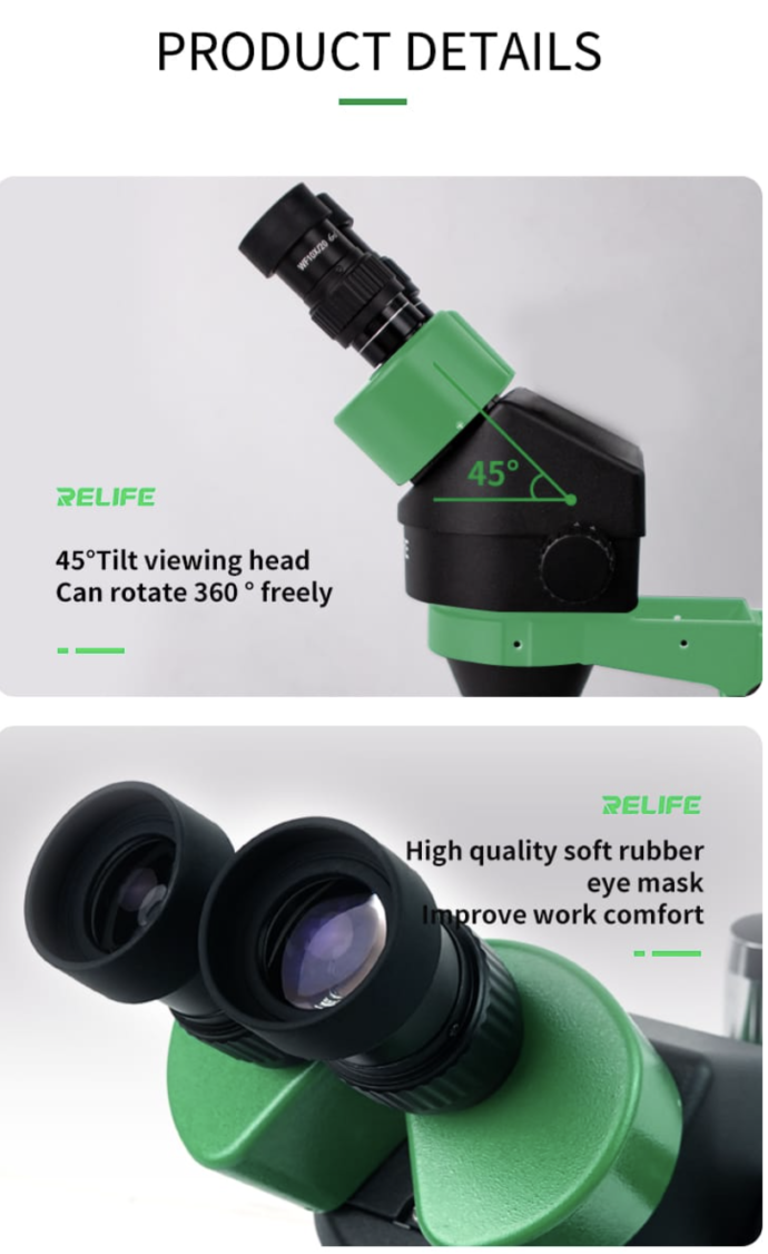RELIFE RL-M3 0.7-4.5X BINCOCULAR HD MICROSCOPE TRINOCULAR STEREO - Image 7