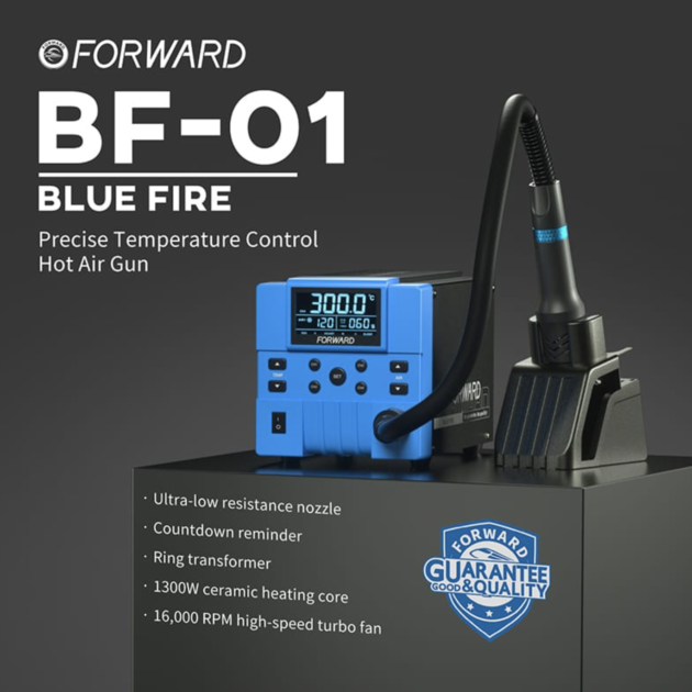 FORWARD BF-01 BLUE FIRE PRECISE TEMPERATURE CONTROL HOT AIR GUN 1300W
