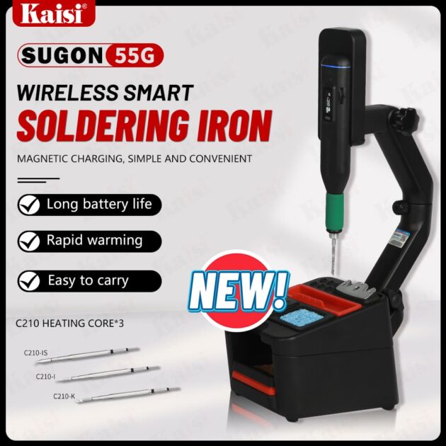 SUGON 55G PORTABLE MAGNETIC RECHARGEABLE SOLDERING STATION