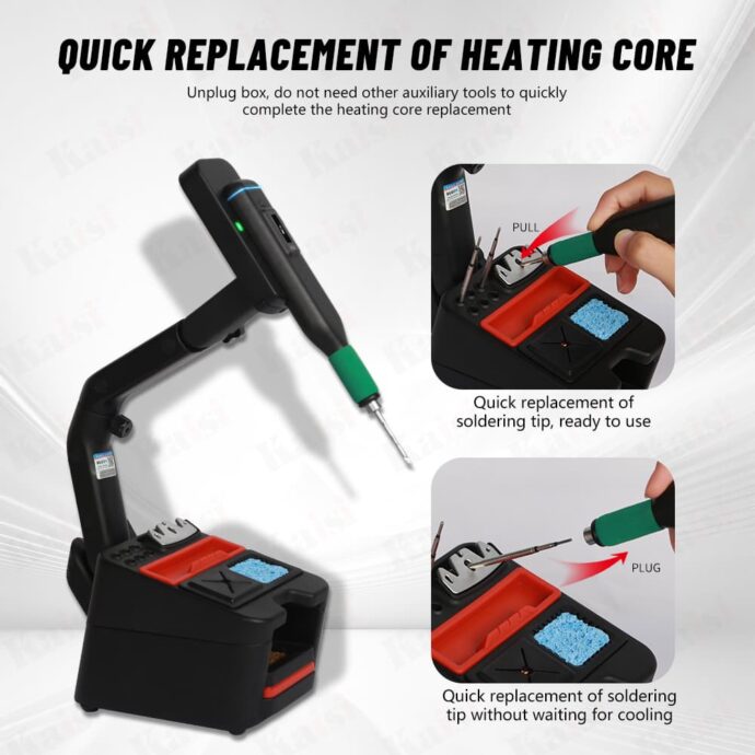 SUGON 55G PORTABLE MAGNETIC RECHARGEABLE SOLDERING STATION - Image 2