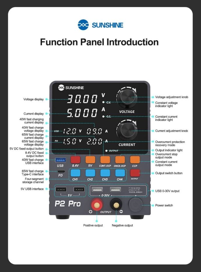 SUNSHINE P2 PRO DC POWER SUPPLY 30V 5A - Image 9