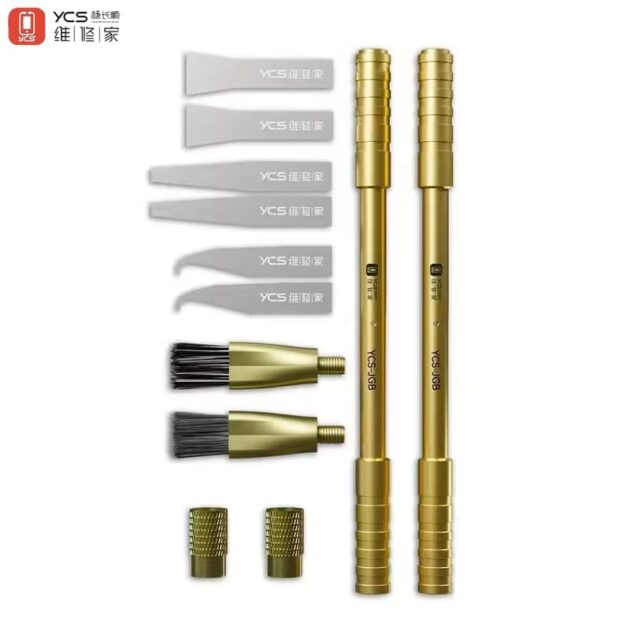 YCS JGB 10 IN 1 MOBILE PCB CHIP GLUE REMOVAL BLADE BRUSH SET