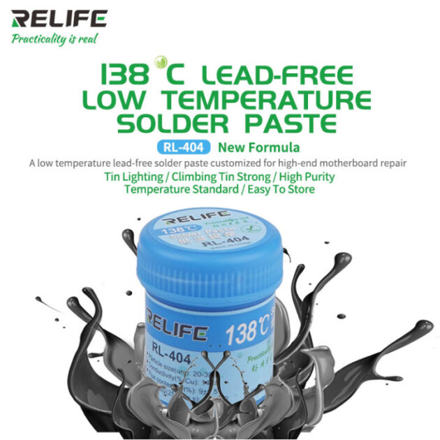 RELIFE RL-404 SOLDER PASTE 138°C