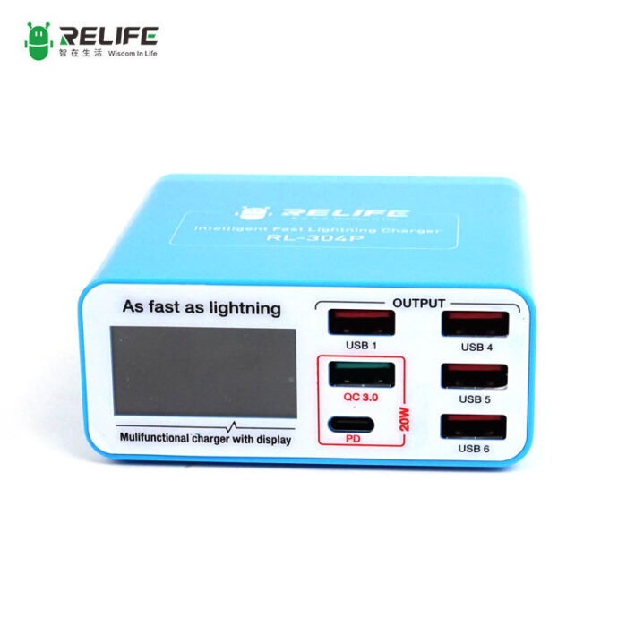 RELIFE RL-304P SMART 6-PORT DIGITAL DISPLAY CHARGER - Image 4