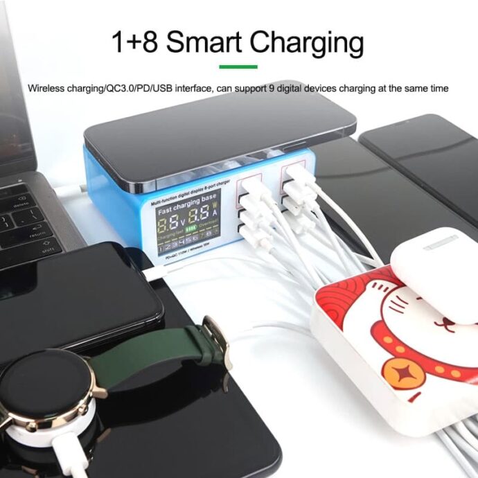 RELIFE RL-304S MULTIFUNCTIONAL DIGITAL DISPLAY 8 PORT CHARGER - Image 2