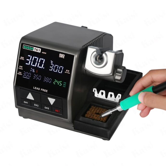 SUGON T61 400W SMD CONSTANT TEMPERATURE SOLDERING STATION COMPATIBLE WITH  210 / 245 / 470 HANDLE - Image 4
