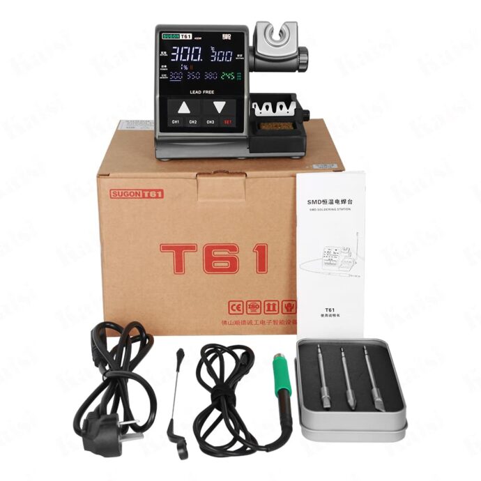 SUGON T61 400W SMD CONSTANT TEMPERATURE SOLDERING STATION COMPATIBLE WITH  210 / 245 / 470 HANDLE - Image 7