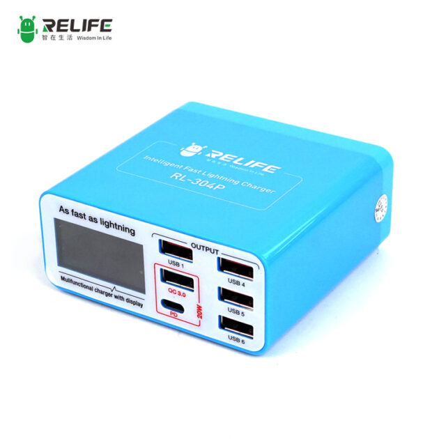 RELIFE RL-304P SMART 6-PORT DIGITAL DISPLAY CHARGER