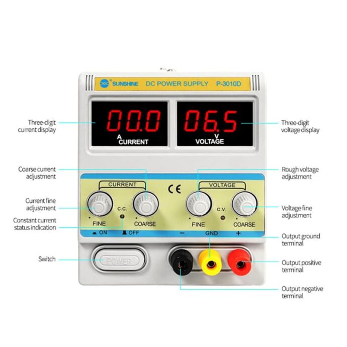 SUNSHINE P3010D DC POWER SUPPLY 30V 10A - Image 2