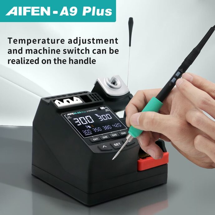 AIFEN A9 PLUS DIGITAL DISPLAY SOLDERING STATION WITH T210/245/115 HANDLE - Image 4