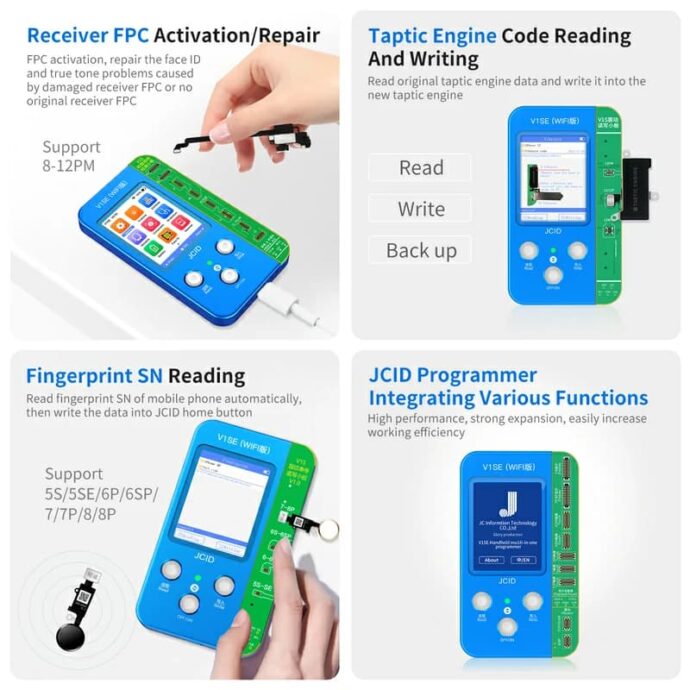 JCID V1SE PROGRAMMER FOR TRUE TONE BATTERY FACE ID CAMERA REPAIR  FULL SET - Image 5