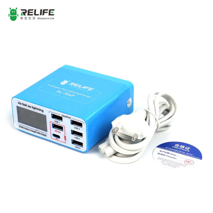 RELIFE RL-304P SMART 6-PORT DIGITAL DISPLAY CHARGER - Image 2