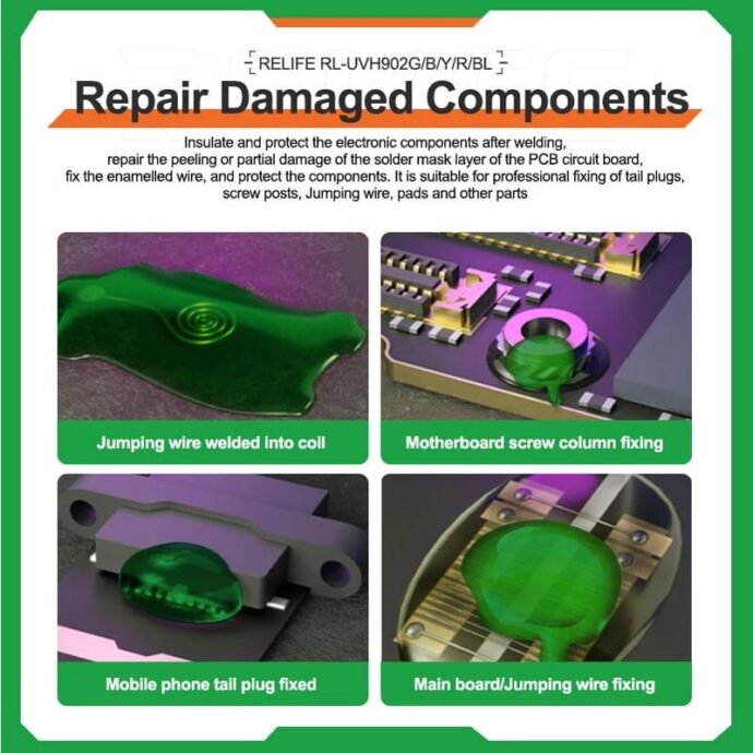 RELIFE RL-UVH902 3S SOLDER MASK FOR MOBILE PHONE JUMPING WIRE REPAIR - Image 4