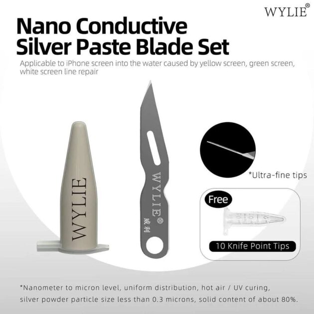 WYLIE NANO CONDUCTIVE SILVER PASTE FOR IPHONE SCREEN YELLOW LINE REPAIR SIRCUITS