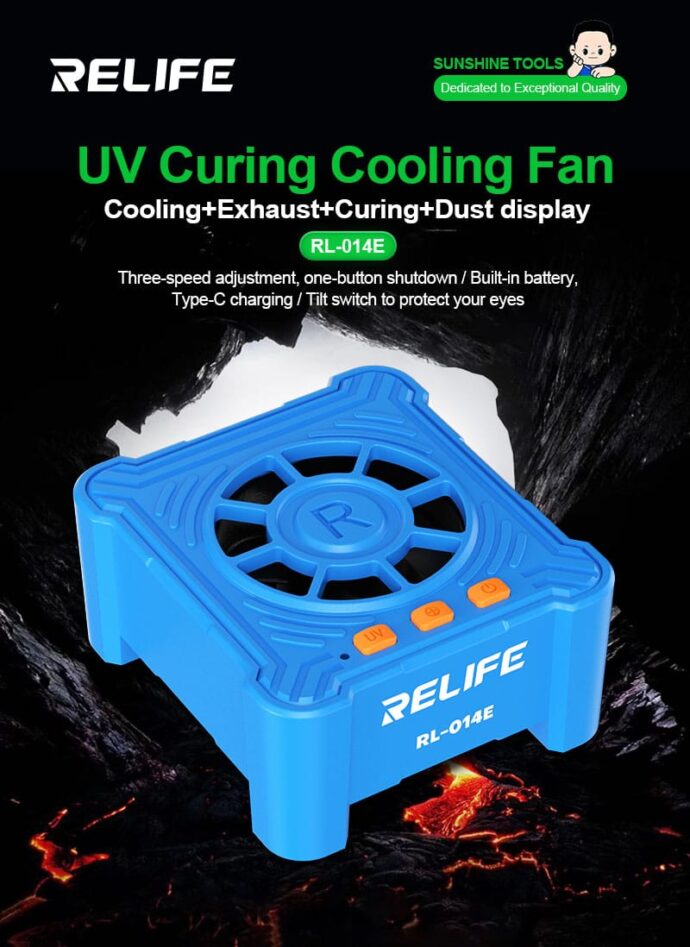 RELIFE RL-014E COOLING + EXHAUST + CURING + DUST DISPLAY UV CURING COOLING FAN - Image 2