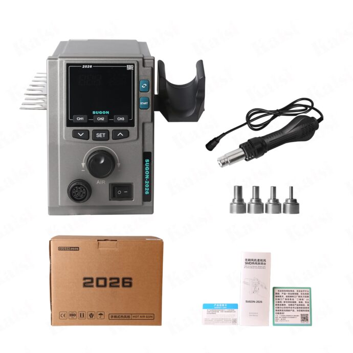 SUGON 2026 700W INTELLIGENT DIGITAL HOT AIR GUN BGA DESOLDERING REWORK STATION - Image 6