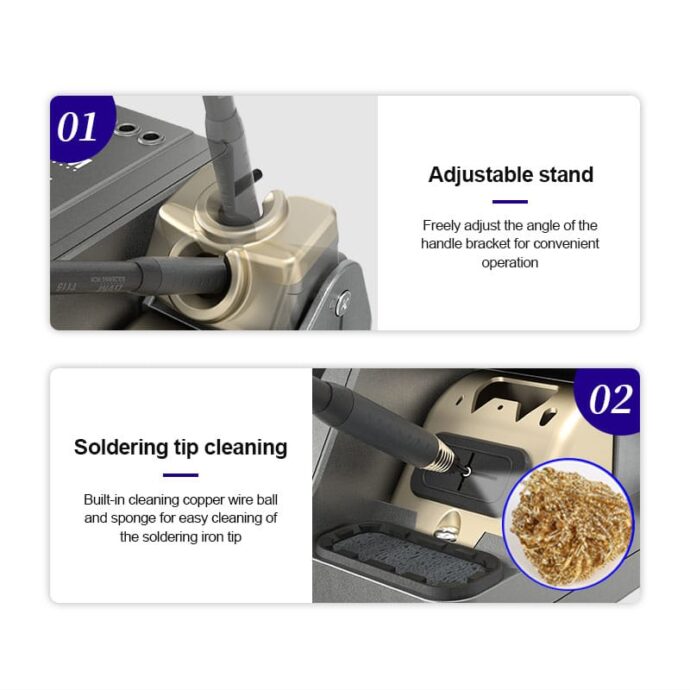 GVM H3 3-IN-1 HIGH VOLTAGE 80W INTELLIGENT SOLDERING STATION SUPPORTS T245/T210/T115 - Image 9