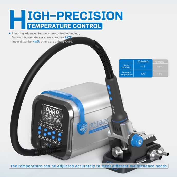 FORWARD FW-BF03 1300W PRECISE TEMPERATURE CONTROL HOT AIR DESOLDERING STATION - Image 10