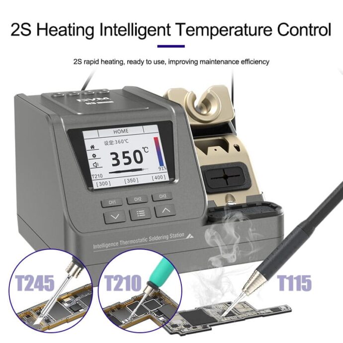 GVM H3 3-IN-1 HIGH VOLTAGE 80W INTELLIGENT SOLDERING STATION SUPPORTS T245/T210/T115 - Image 2