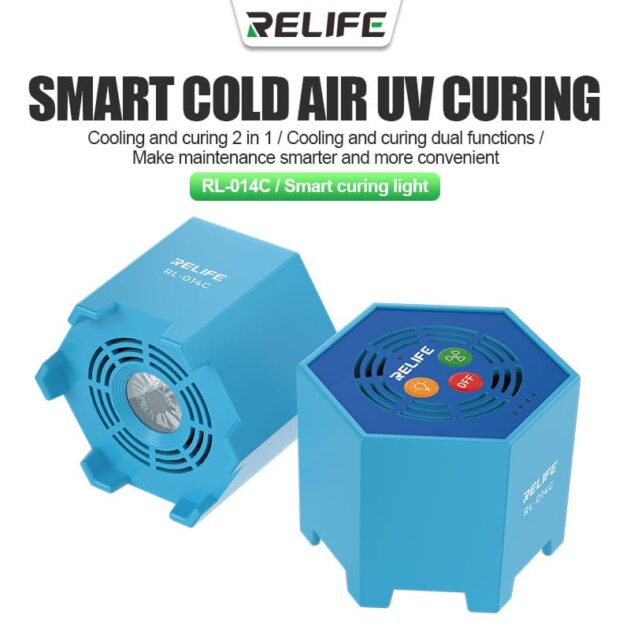 RELIFE RL-014C 2 IN 1 SMART COOLING AIR FAN + UV CURING LIGHT FOR MOTHERBOARD REPAIR