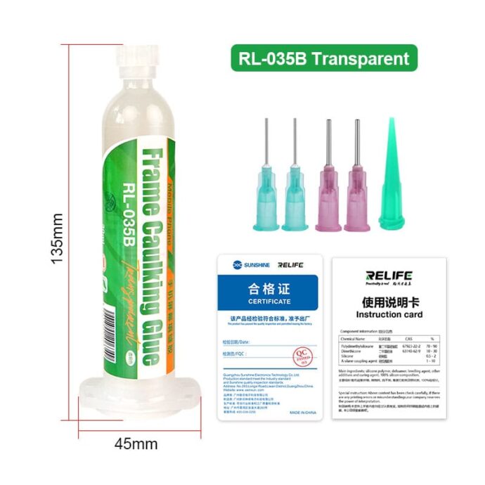RELIFE RL-035B TRANSPARENT MOBILE PHONE SCREEN CAULKING GLUE 30ML - Image 6