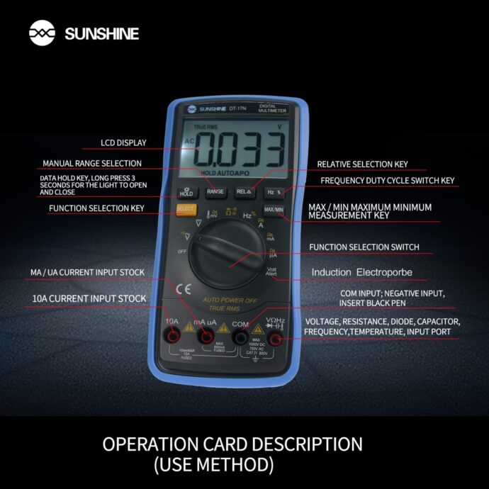 SUNSHINE DT-17N FULLY AUTOMATIC DIGITAL MULTIMETER - Image 3