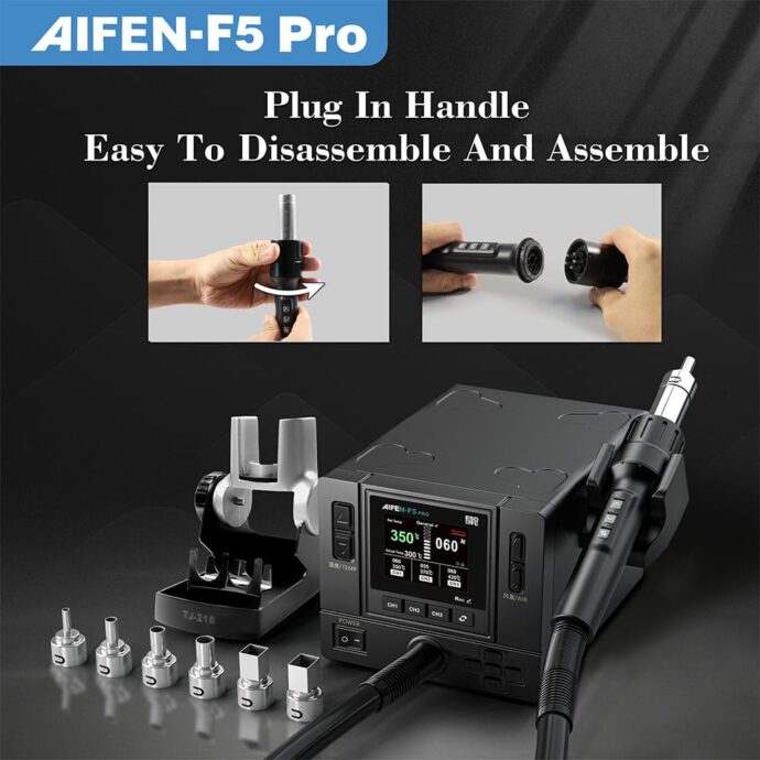 AIFEN F5 PRO INTELLIGENT REWORK STATION 1000W HOT AIR GUN - Image 2