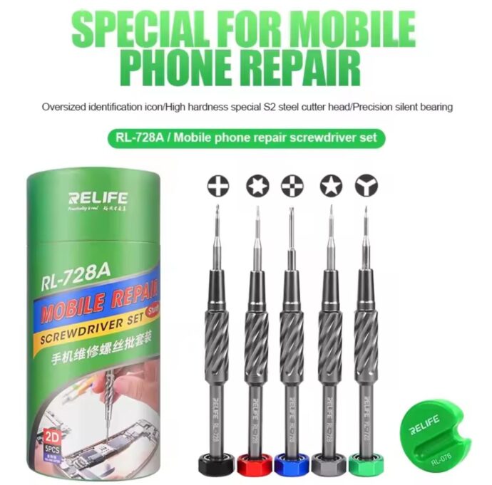 RELIFE RL-728A STRONG MAGNETIC SCREWDRIVER SET SPECIAL FOR MOBILE PHONE REPAIR