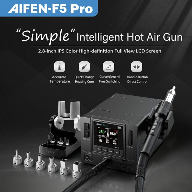 AIFEN F5 PRO INTELLIGENT REWORK STATION 1000W HOT AIR GUN