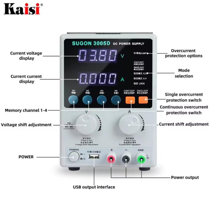 SUGON 3005D DC POWER SUPPLY 30V 5A - Image 2