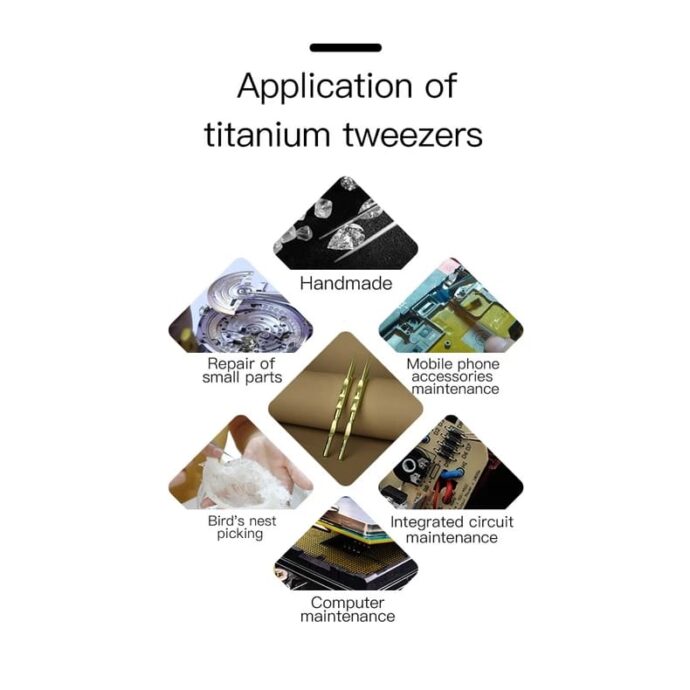 MAANT TA-1/TA-2 SUPER HARD HIGH PRECISION TITANIUM ALLOZ STAINLESS STEEL FLYING LEAD TWEEZERS - Image 4