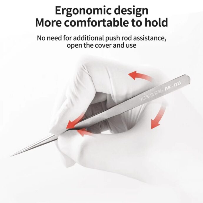 YCS AK-00 HIGH PRECISION HAND POLISHED ULTRA POINTED TWEEZERS - Image 3