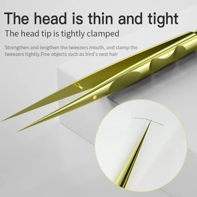 MAANT TA-1/TA-2 SUPER HARD HIGH PRECISION TITANIUM ALLOZ STAINLESS STEEL FLYING LEAD TWEEZERS - Image 5