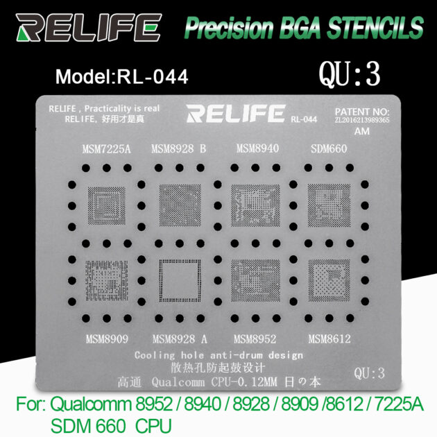 STENCIL RELIFE RL-044 QU3