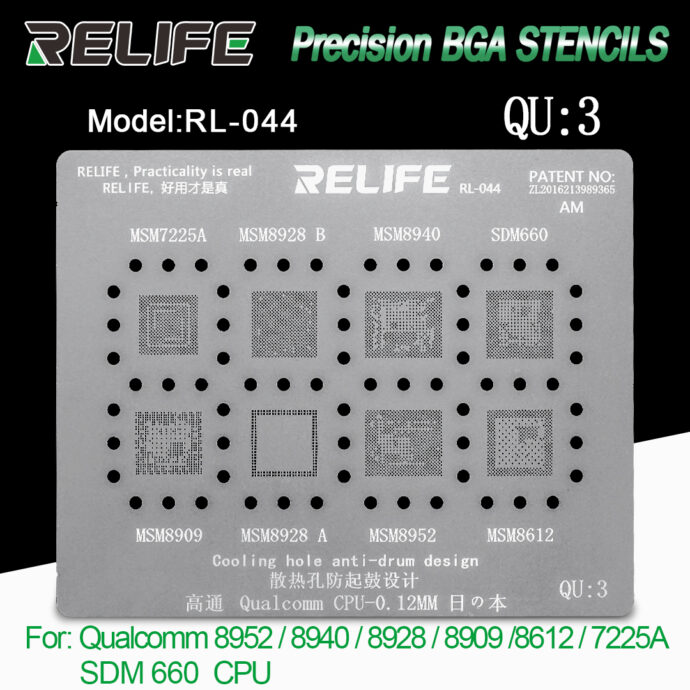 STENCIL RELIFE RL-044 QU3